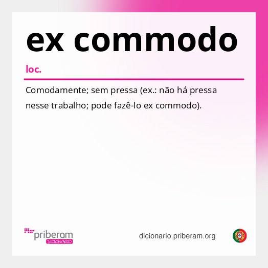 Significado de ex commodo